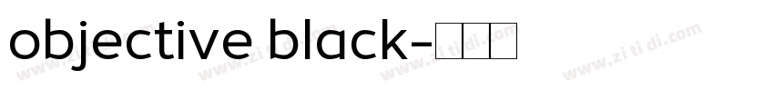 objective black字体转换